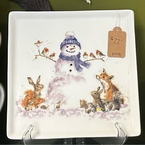 Wrendale Winter Designs Plate by Royal Worcester